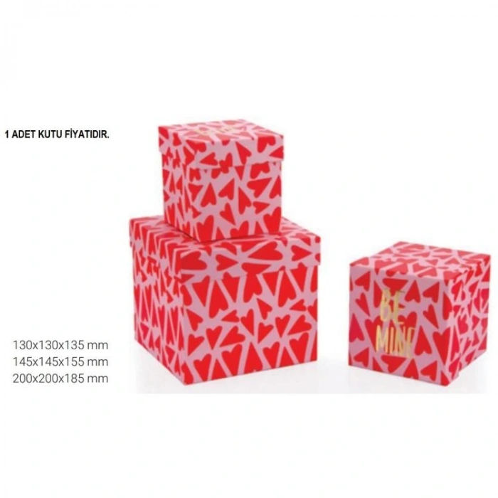 GIPTA SİNTA KÜP KARE HEDİYE KUTUSU BX0665-B 145x145x155 mm
