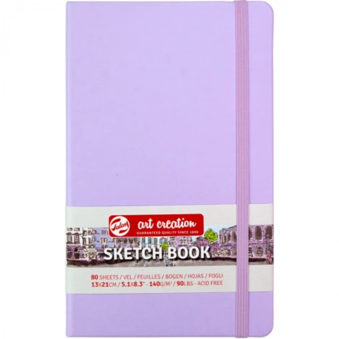 TALENS ART CREATION SKETCHBOOK 13X21 cm 140 gr. 80 YP. ESKİZ DEFTERİ PASTEL LİLA -9314132M
