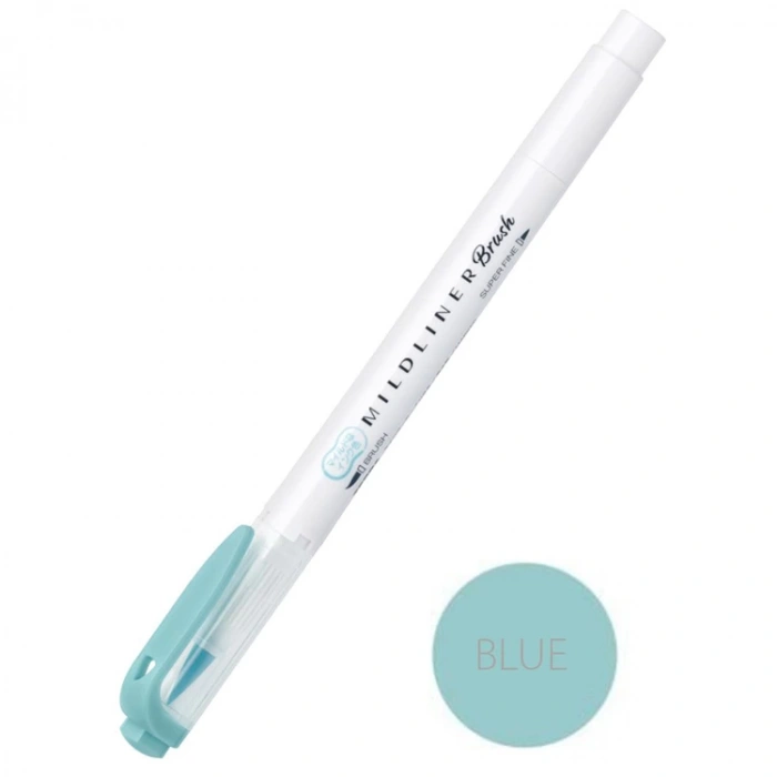 ZEBRA MILDLINER BRUSHPEN ÇİFT TARAFLI FIRÇA UÇLU KALEM - MILD BLUE