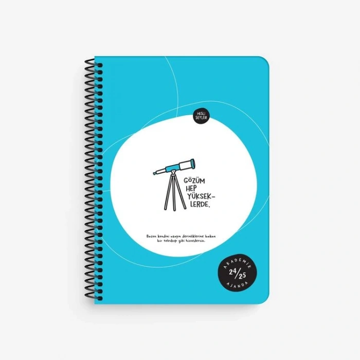KESKİN HİSLİ ŞEYLER 15X21 SPİRALLİ AKADEMİK AJANDA  - GÖZÜM YÜKSEKLERDE 830218-99