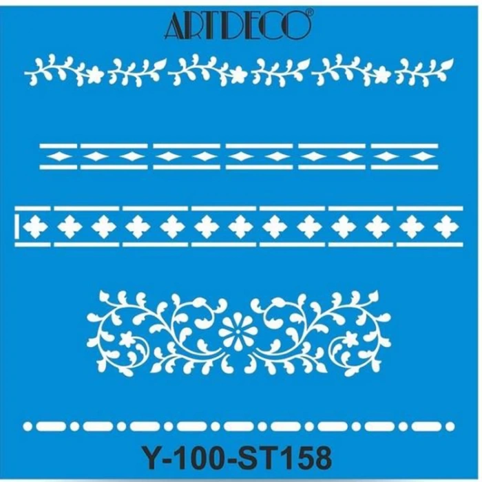 ARTDECO STENCİL 30X30CM İNCE BORDÜR 158