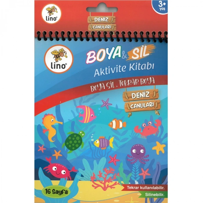 LİNO BS-1002 BOYA & SİL  AKTİVİTE KİTABI - DENİZ CANLILARI