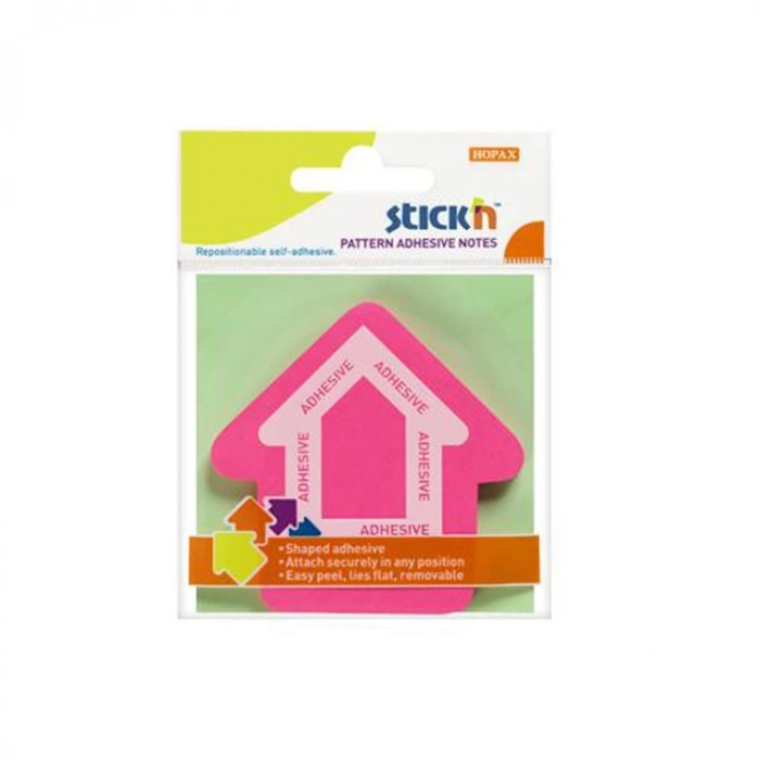 GIPTA STICKN 21542 STICKN 70X70 OK ŞEKİLLİ YAPIŞKANLI NOTLUK PEMBE 50 YP.