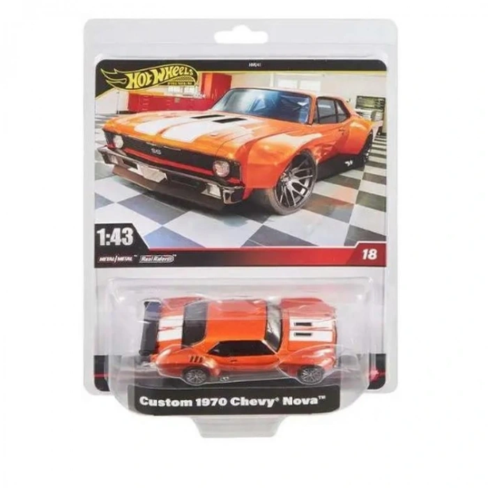 MATTEL HMD41/HWG43 HOT WHEELS 1:43 PREMIUM ARABALAR CUSTOM 1970 CHEVY NOVA - TEKLİ