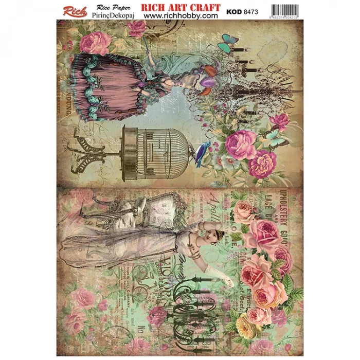 RİCH 8473 PİRİNÇ DEKOPAJ KAĞIDI