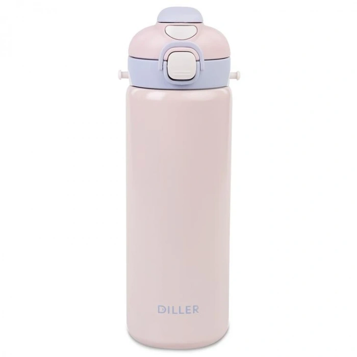 VAGONLİFE DILLER PASLANMAZ ÇELİK PİPETLİ/PİPETSİZ KULLANIM MATARA/TERMOS 9073 700ML PINK