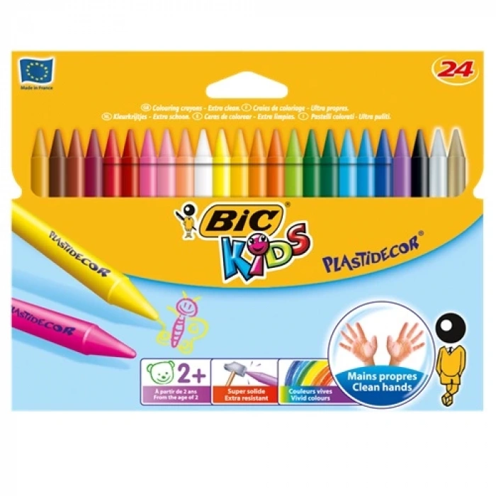 BİC PLASTIDECOR 421 PASTEL BOYA 24LÜ