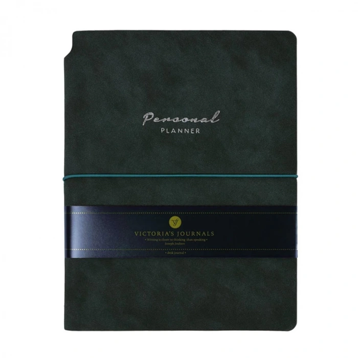 VICTORIAS JOURNALS 1822 KUKA SOFT KAPAK NOTEBOOK 14.8x21cm A5 80gr.96YP. ÇİZGİLİ DEFTER KOYU YEŞİL