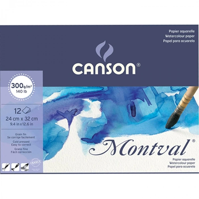 CANSON MONTVAL 24X32 SULU BOYA DEFTERİ 300 GR 12YP