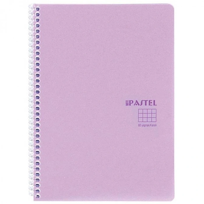 KESKİN 17X24 PASTEL NOTE SPİRALLİ PP KAPAK DEFTER 80 YP. ÇİZGİLİ