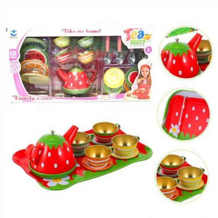 LİMON OYUNCAK 2019A METAL ÇAY OYUN SETİ KUTULU 18 PARÇA 3+