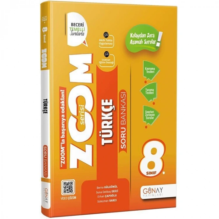 GÜNAY 8. SINIF ZOOM SERİSİ TÜRKÇE SORU BANKASI