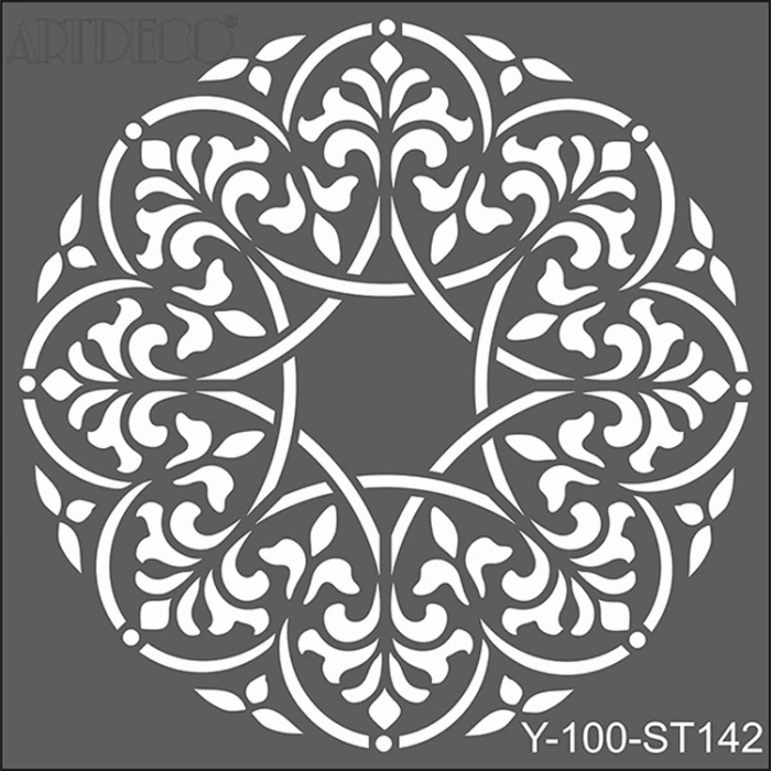ARTDECO STENCİL 30X30CM  DAMASK DESEN-3  142
