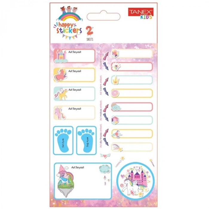 TANEX TNX-211 İLKOKUL İSİM SOYİSİM ETİKETİ-11 2Lİ