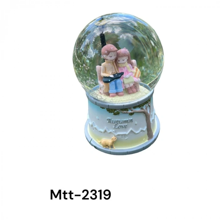 MOTTO MTT-2319 PİLLİ IŞIKLI MÜZİKLİ ÜFLEMELİ KAR KÜRESİ BÜYÜK BOY -  AUTUMN LOVE