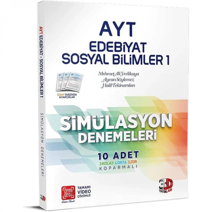 3D AYT EDEBİYAT SOSYAL BİLİMLER 1 - SİMÜLASYON 10LU DENEMELERİ