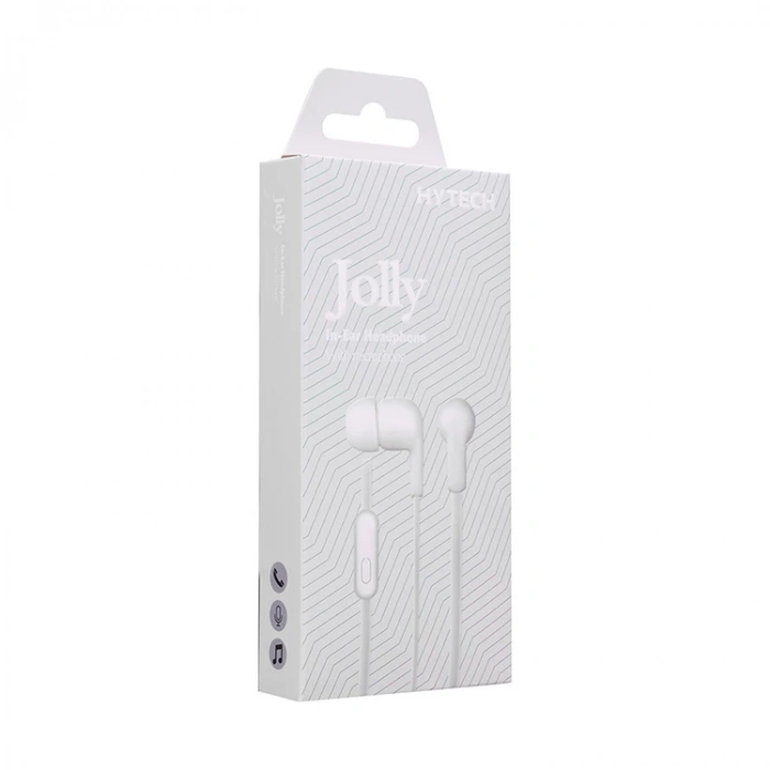 HYTECH JOLLY HY-XK22 MOBİL TELEFON UYUMLU KULAK İÇİ MİKROFONLU KULAKLIK BEYAZ