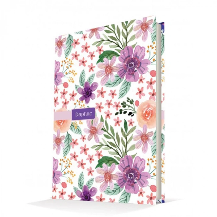 DEFTER DAPHANE - PURPLE SPRING 16.5x23.5cm SERT KAPAK ÇİZGİSİZ 96 YP. DEFTER 64522-0