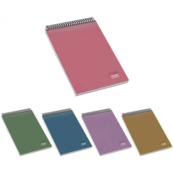MİKRO TRAEND METALİK SPİRALLİ SERT KAPAK 17X24 120YP. KARELİ DEFTER
