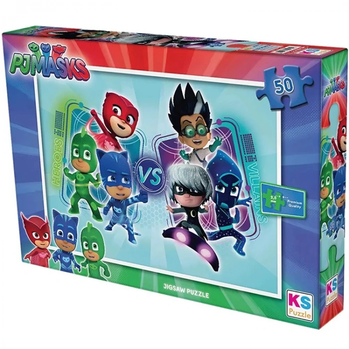 KS GAMES PJM709 PJ MASKS YAPBOZ/PUZZLE 50 PARÇA