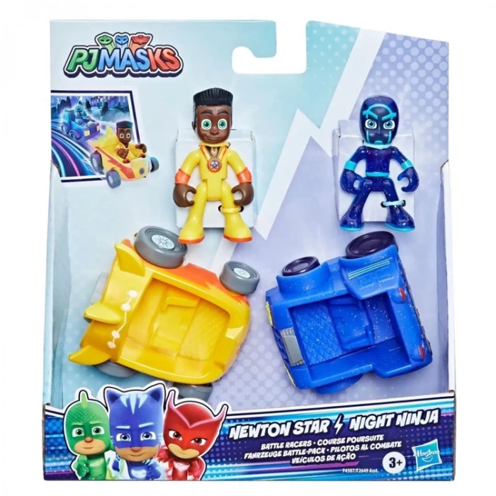 HASBRO F2649/F4587 PJ MASKS 2Lİ FİGÜRLÜ ARAÇ SETİ NEWTON STAR & NIGHT NINJA