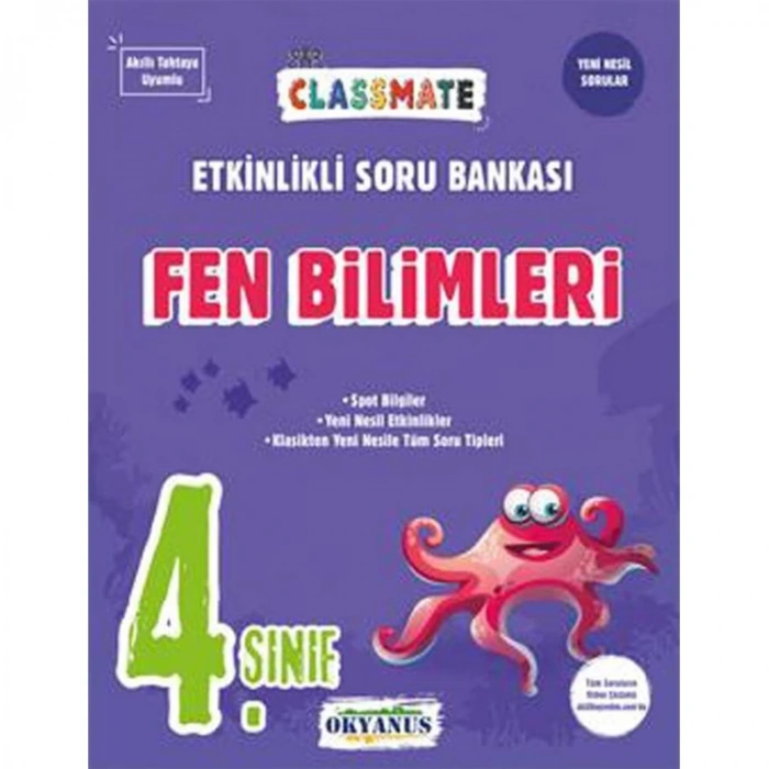 OKYANUS  4. SINIF CLASSMATE FEN BİLİMLERİ ETKİNLİKLİ SORU BANKASI