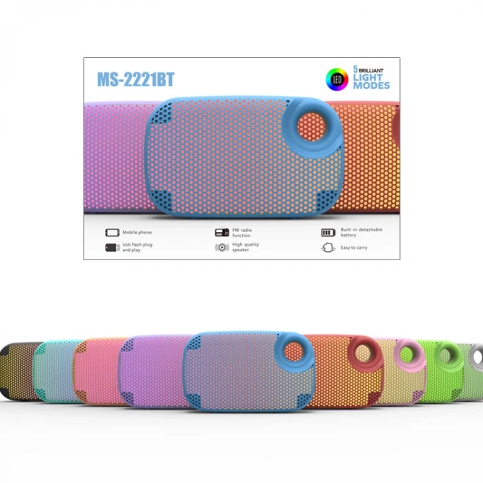 PLATOON PL-4385 SD USB  FM RGB BLUETOOTH SPEAKER (MS-2221BT)