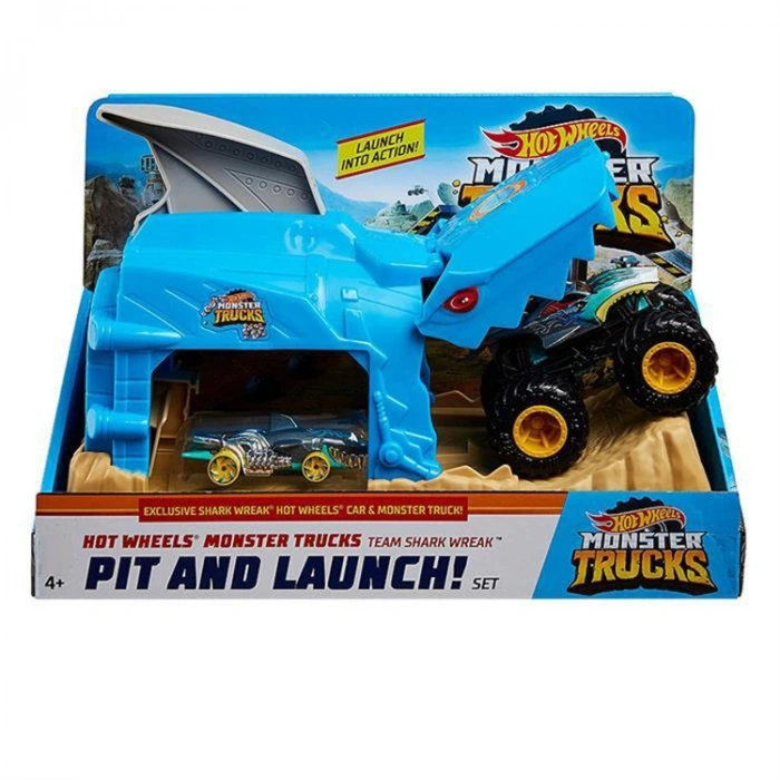 MATTEL GKY01/ GKY03 HOT WHEELS MONSTER TRUCKS FIRLATICILI OYUN SETİ