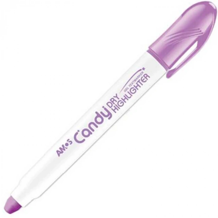 AMOS DRY CANDY HIGHLIGHTER FOSFORLU JEL KALEM PASTEL MOR