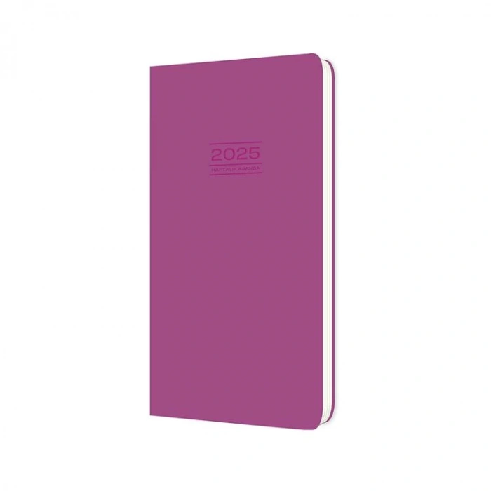 KESKİN 8x16cm CİLTLİ HAFTALIK CEP AJANDASI - PEMBE 600086