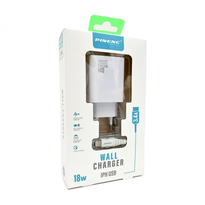 PINENG PN-507 3.4 LİGHTNİNG HIZLI ŞARJ ALETİ SETİ