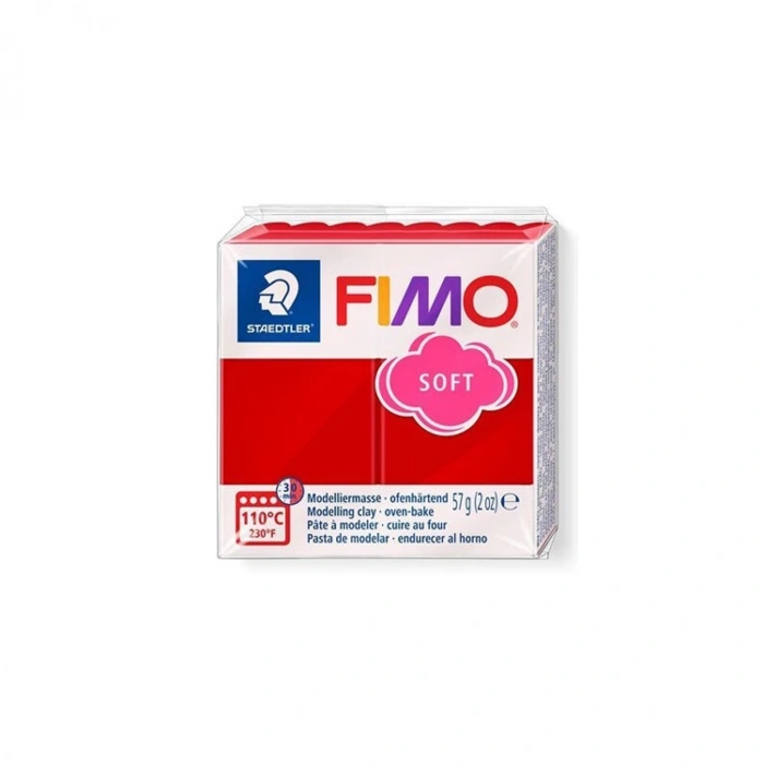 FİMO MODELLEME KİL HAMURU 56 GR SOFT NOEL KIRMIZI