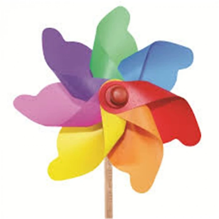 KARDEŞLER 30cm ÇAP 7 KANATLI BAHÇE GRUBU KULEDE RÜZGAR GÜLÜ