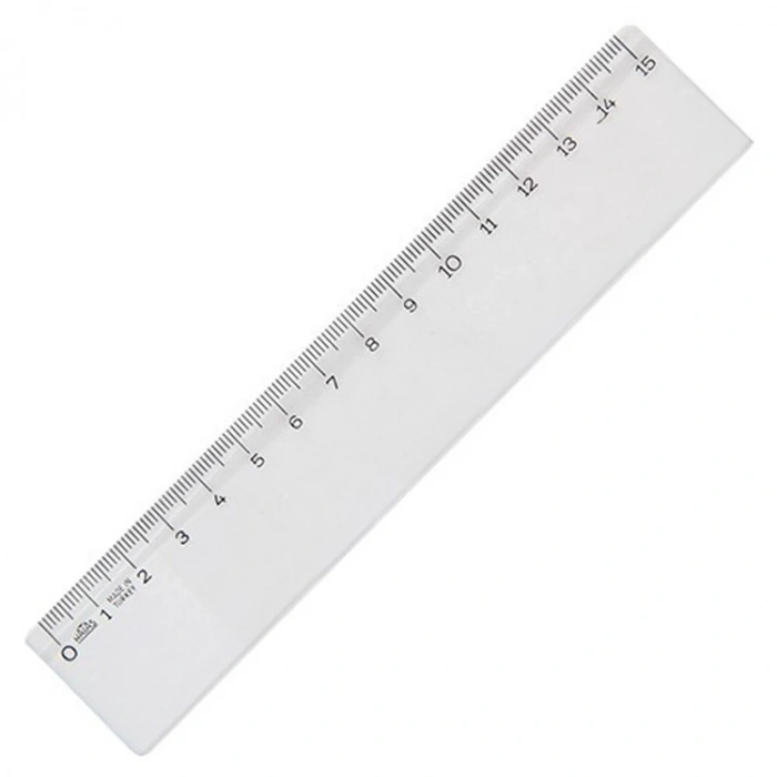 HATAS 0140 GENİŞ PLASTİK BÜRO CETVELİ  15CM
