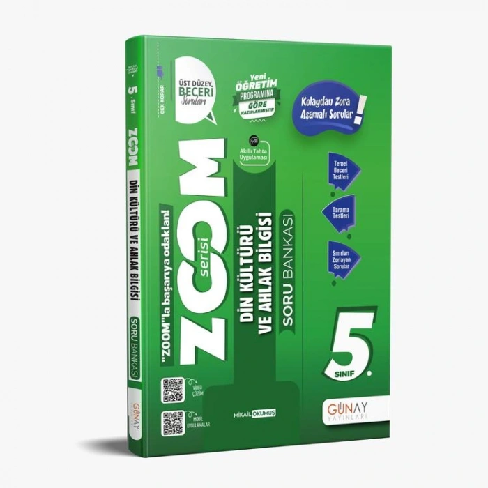 GÜNAY 5. SINIF ZOOM SERİSİ DİN KÜLTÜRÜ VE AHLAK BİLGİSİ SORU BANKASI
