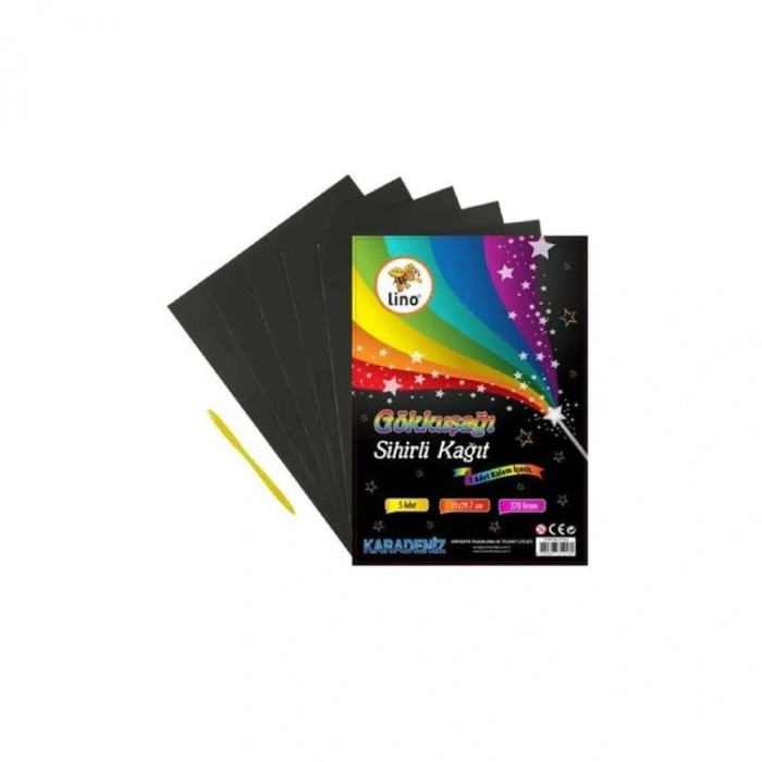 LİNO 2740J GÖKKUŞAĞI KAZIMALI SİHİRLİ A4 KAĞIT