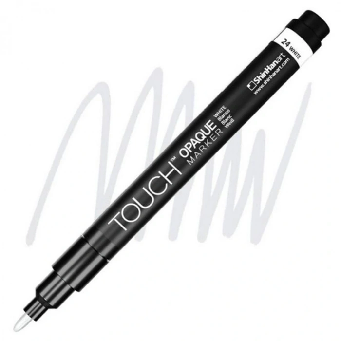 TOUCH OPAQUE SU BAZLI MARKER KALEM 0.8-1.3mm - FINE PACK WHITE 24 - SH8610003-2012
