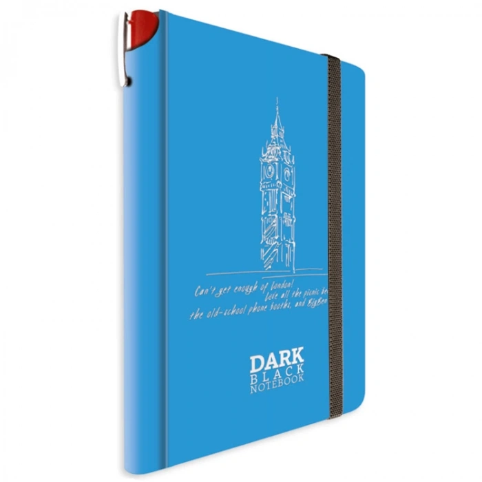 GIPTA DARK İPLİKLİ DİKİŞLİ SERT KAPAK 9X14 64YP. ÇİZGİSİZ DEFTER