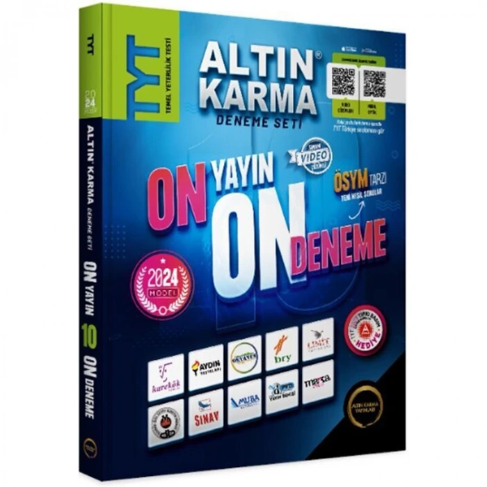 ALTIN KARMA 2024 TYT 10 DENEME SETİ (10 FARKLI YAYIN 10 FARKLI DENEME )
