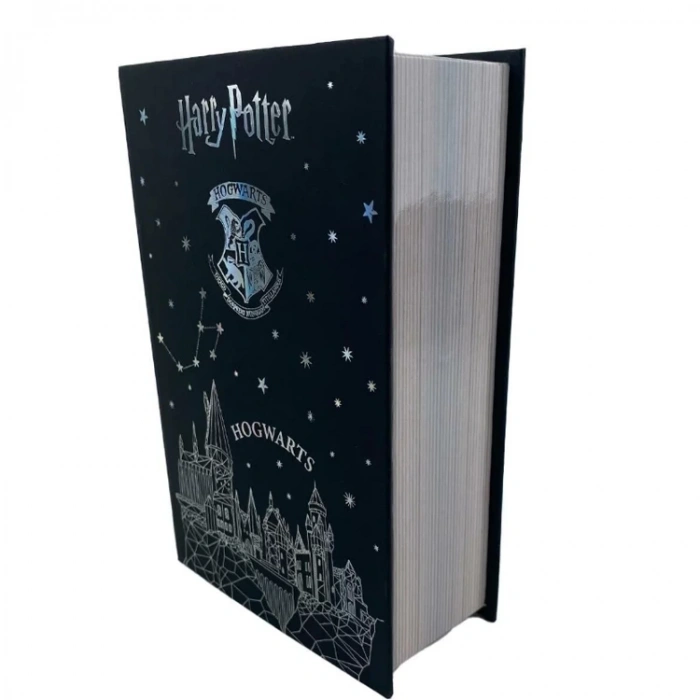 HARRY POTTER HOGWARTS LİSANSLI  KİTAP GÖRÜNÜMLÜ KİLİTLİ GİZLİ KASA KUMBARA SILVER