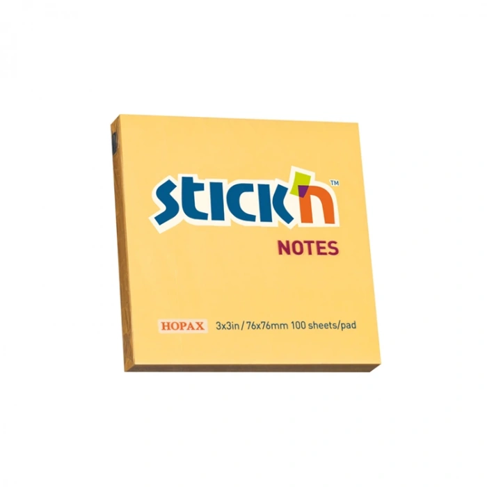 GIPTA STICKN 76X76 PASTEL TURUNCU YAPIŞKANLI NOTLUK 100 YP.