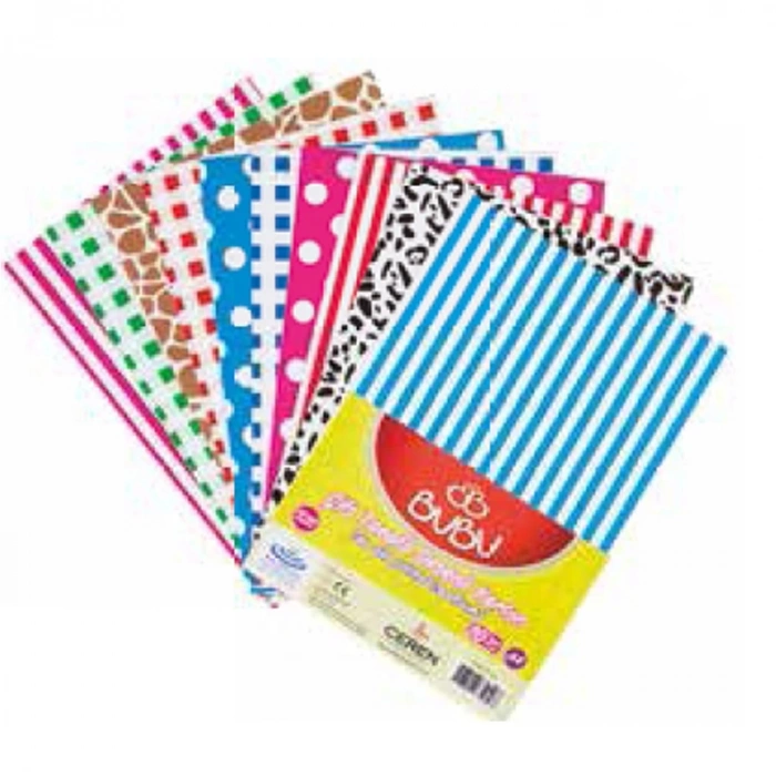 BU-BU A4 ÇİFT TARAFLI DESENLİ FON KARTONU BUBU-FK0001