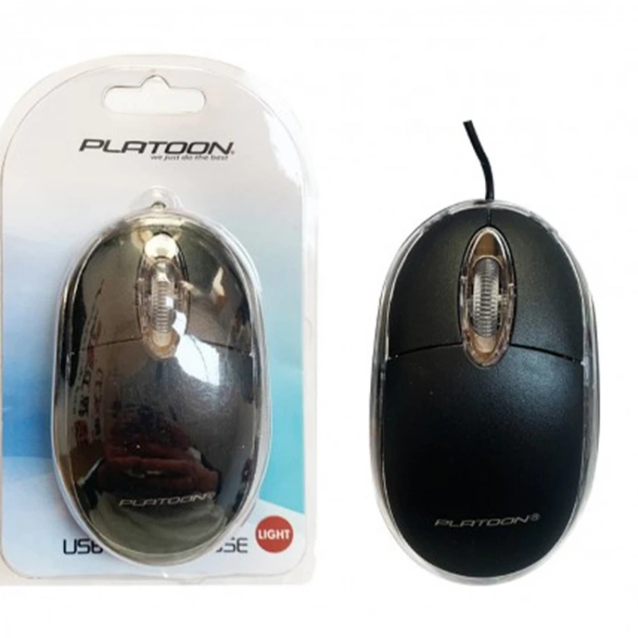 PLATOON PL-1080 USB LUX VAKUMLU KABLOLU MOUSE SİYAH