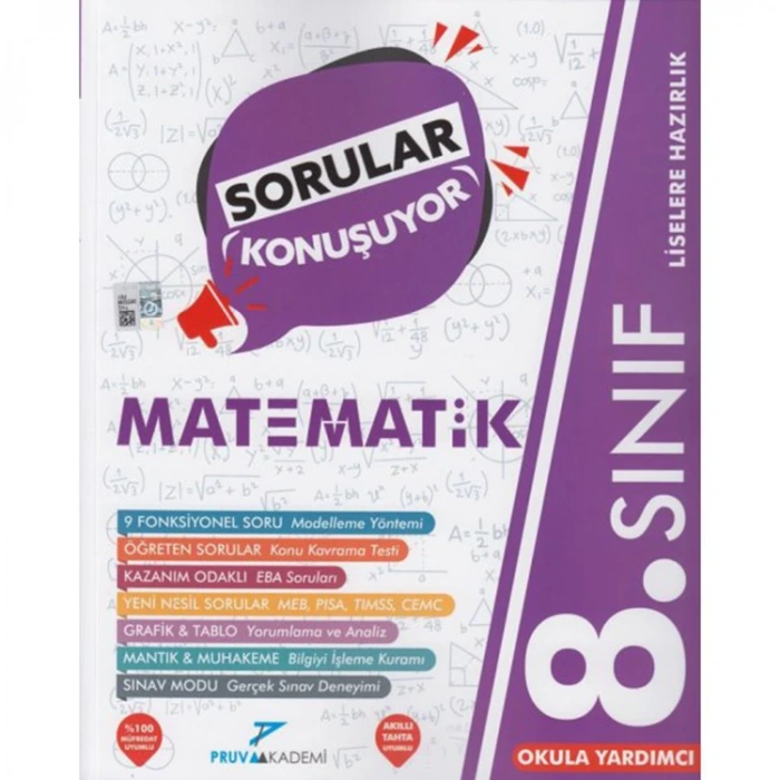 PRUVA 8. SINIF MATEMATİK SORULAR KONUŞUYOR SORU BANKASI