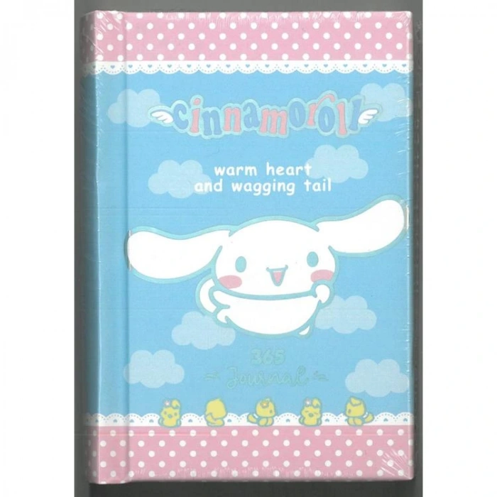 VICTORIAS JOURNALS 525-1988 CINNAMOROLI A7 80 GR. SERT KAPAK 365 GÜN GÜNLÜK/AJANDA ÇİZGİLİ DEFTER