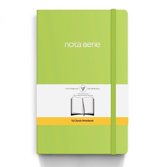 VICTORIAS JOURNALS NOTE BENE 9233 CLASSIC NOTEBOOK ESNEK KAPAK 13x21cm 70gr.400 SYF. ÇİZGİLİ DEFTER SARI
