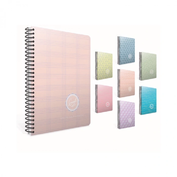GIPTA SMOOTH SPİRALLİ KARTON KAPAK 19x26 80YP. KARELİ DEFTER
