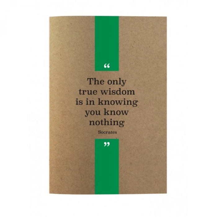 DEFFTER KRAFT QUOTES FROM THINKERS / SOCRATES DEFFTER KRAFT QUOTES FROM THINKERS / SOCRATES KARTON KAPAK DİKİŞLİ NOKTALI A5 DEFTER 30 YP