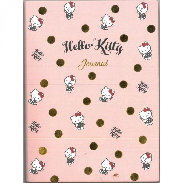 VICTORIAS JOURNALS 524-1929 HELLO KITTY SMYTH FLEXY ESNEK VEGAN DERİ KAPAKLI 13X18 80 GR. 80 YAPRAK ÇİZGİLİ DEFTER