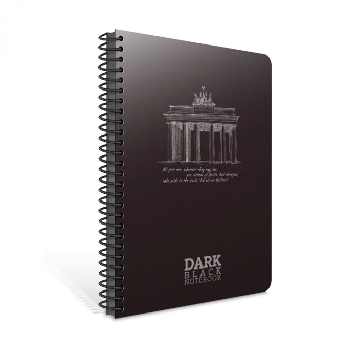 GIPTA DARK PLASTİK SP. PP KAPAK DEFTER 12X17 50YP. ÇİZGİSİZ DEFTER
